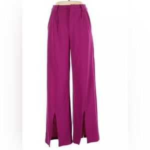 Happily Grey Fuchsia Purple Wide Leg Split Hem Trouser size 11
